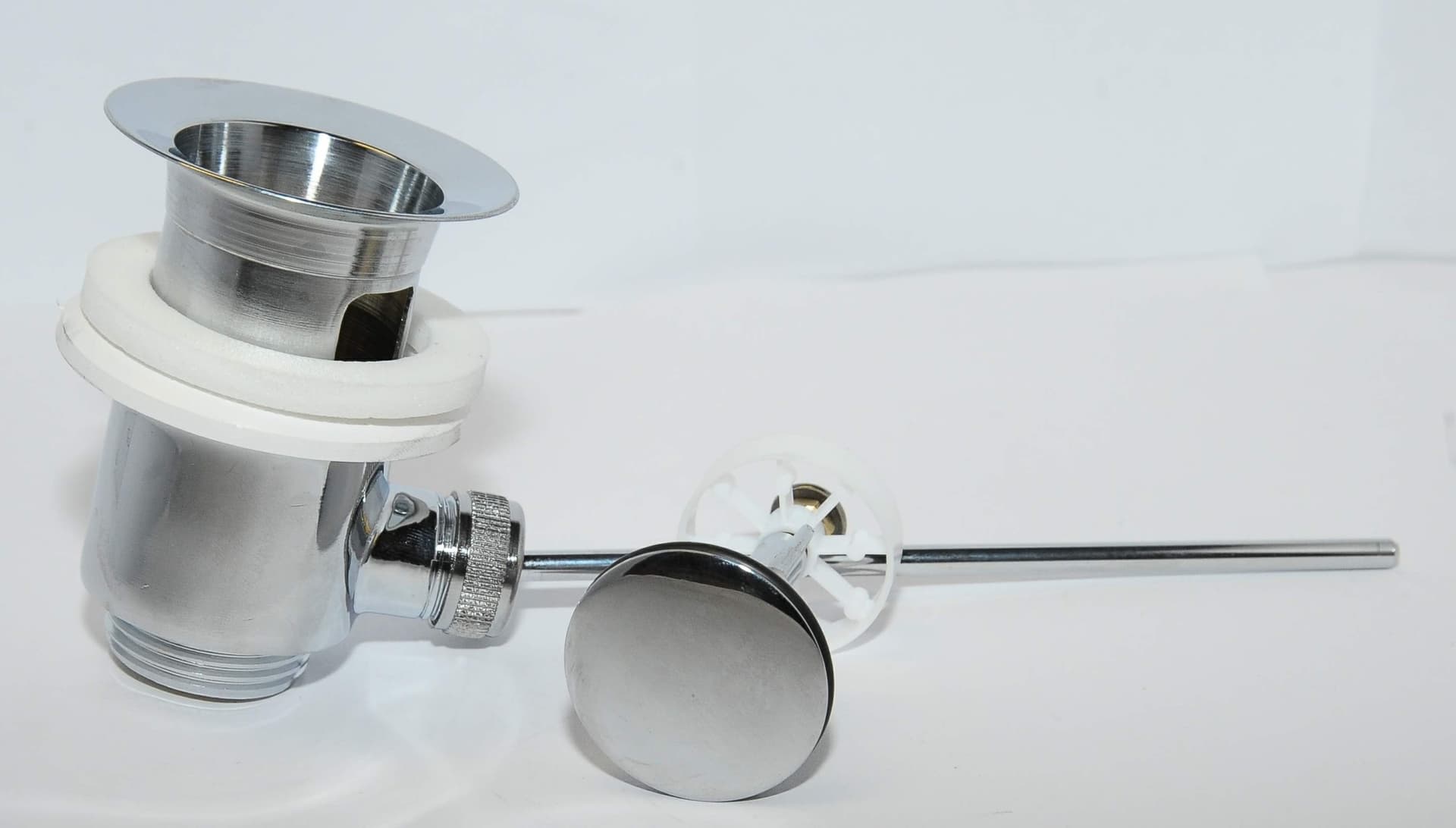 PILETTA DI SCARICO CON SALTELLO COMPLETA DI TAPPO PER LAVABO BIDET AUTOMATICO - 2