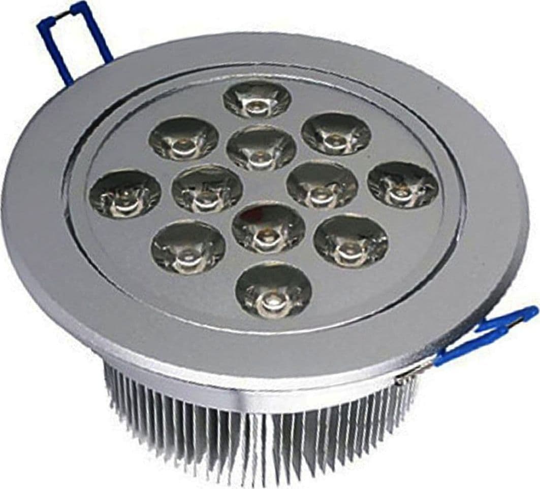 FARETTO 12 LED 12W AD INCASSO ORIENTABILE SPOT LUCE A MOLLA CON ALETTE DRIVER - 2