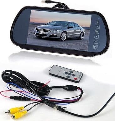 SPECCHIETTO RETROVISORE MONITOR 7 " BLUETOOTH VIVAVOCE TOUCH SCREEN USB SD MP5 - 2