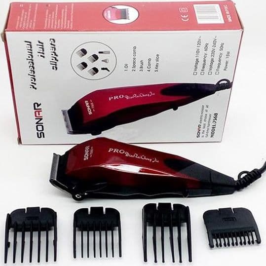 TAGLIACAPELLI SONAR 7568 REGOLA BARBA RASOIO ELETTRICO CLIPPER CON 4 PETTINI - 2