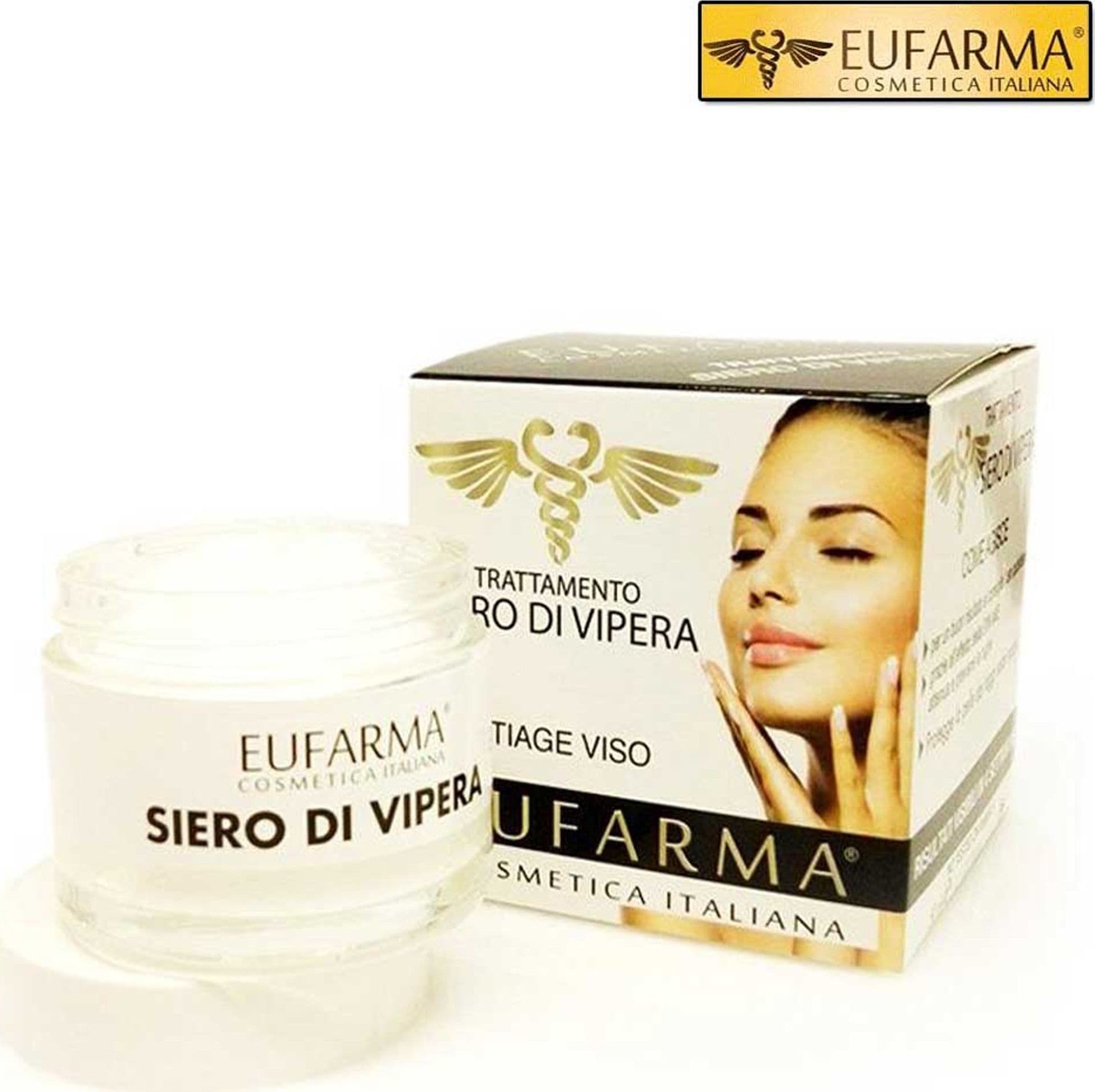 EUFARMA CREMA TRATTAMENTO VISO SIERO DI VIPERA BARATTOLO IN VETRO 50ML COSMETICA