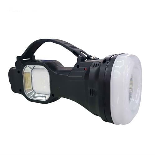 TORCIA LAMPADA EMERGENZA 26 LED SMD COB RICARICABILE PORTATILE PANNELLO SOLARE - 6