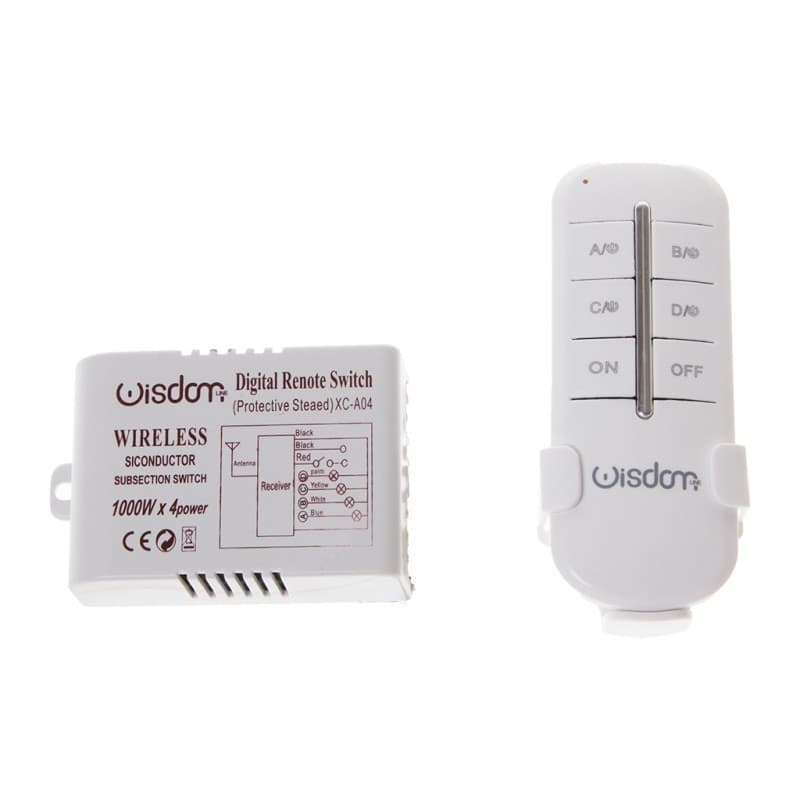 CENTRALINA 4 CANALI + TELECOMANDO WIRELESS WISDOM PER CONTROLLO LUCI LED 1000Wx4 - 2