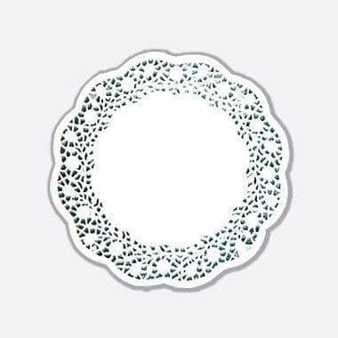 CENTRINO IN CARTA 16.5 SOTTO TORTA BIANCO EFFETTO PIZZO PER DOLCI FATTI IN CASA - 2