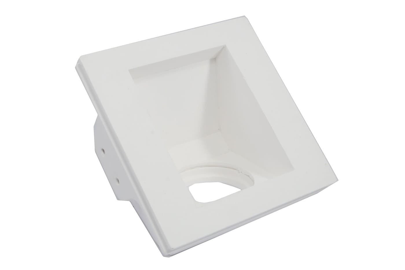 PORTA FARETTO GESSO INCASSO SCOMPARSA 12x12CM QUADRATO LED LUCI CONTROSOFFITTO - 3