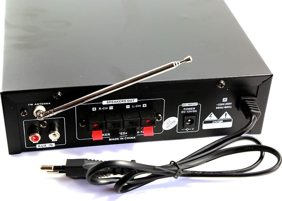 AMPLIFICATORE AUDIO 12V 220V USB Sd 2 MICROFONI MP3 FM CASA AUTO BLUETOOTH BT138 - 3
