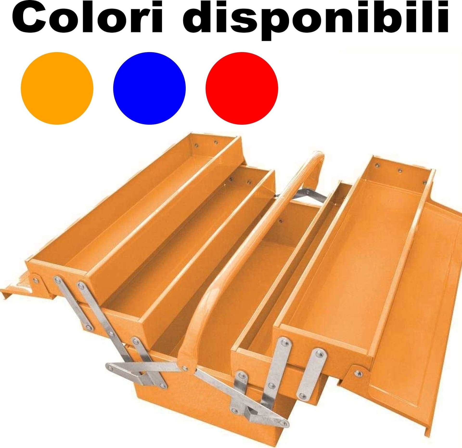 CASSETTA PORTA ATTREZZI IN METALLO ESTENSIBILE 49,5 X 20 X 29CM ORGANIZER - 2