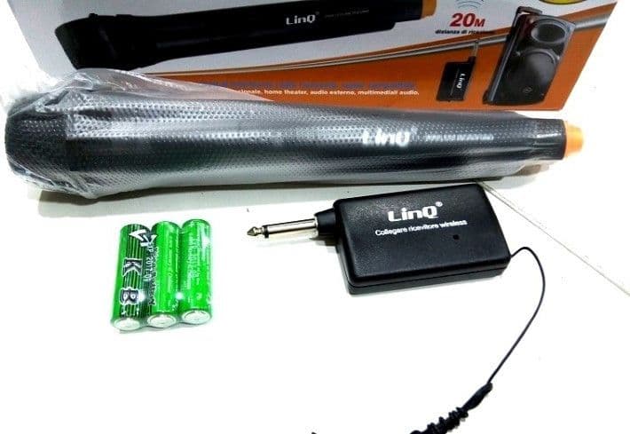 MICROFONO DINAMICO LINQ W735 UNIDIREZIONALE CAVO JACK SENZA FILI WIRELESS - 3