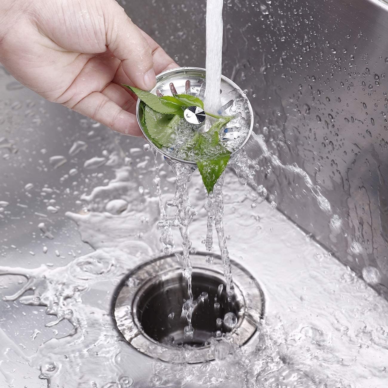 TAPPO LAVELLO 80MM CUCINA RICAMBIO LAVANDINO RIFIUTI SCARICO PILETTA UNIVERSALE - 4