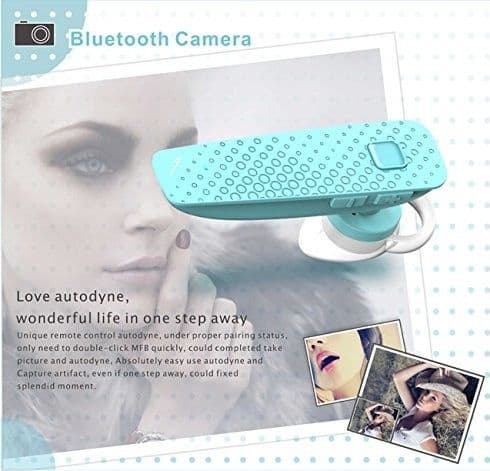 MINI BLUETOOTH AURICOLARE WIRELES SENZA FILI CON CONTROLLO FOTOCAMERA SMARTPHONE - 6
