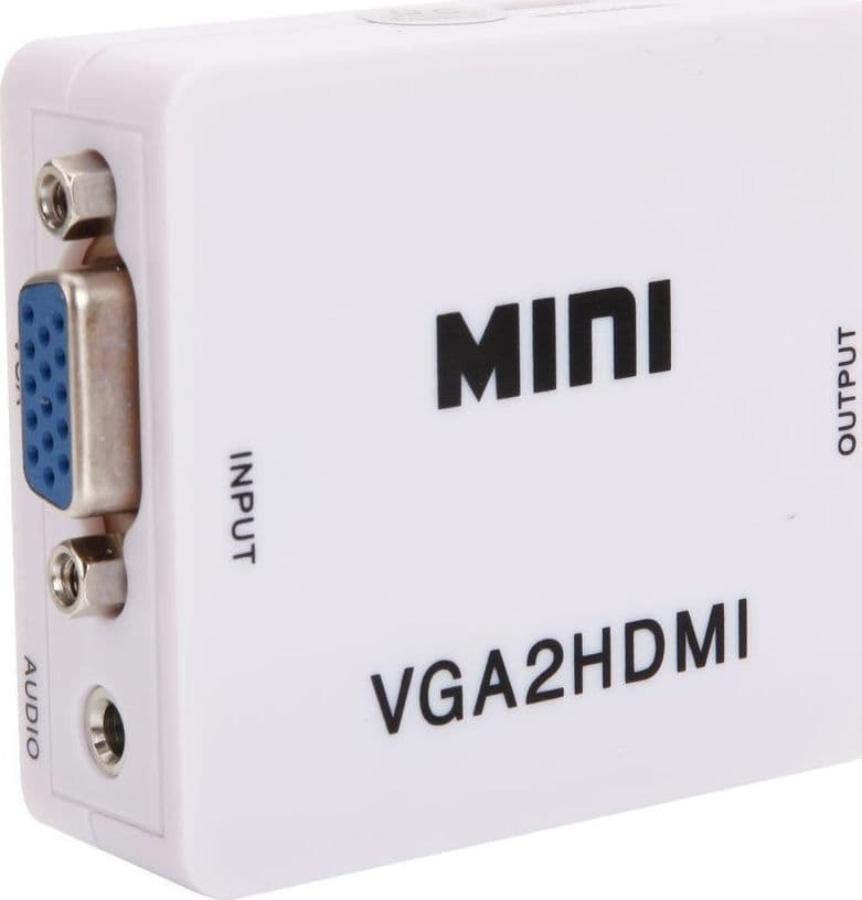 CONVERTITORE ADATTATORE MINI VGA A HDMI FULL HD VIDEO 1080P AUDIO PER PC LAPTOP - 7