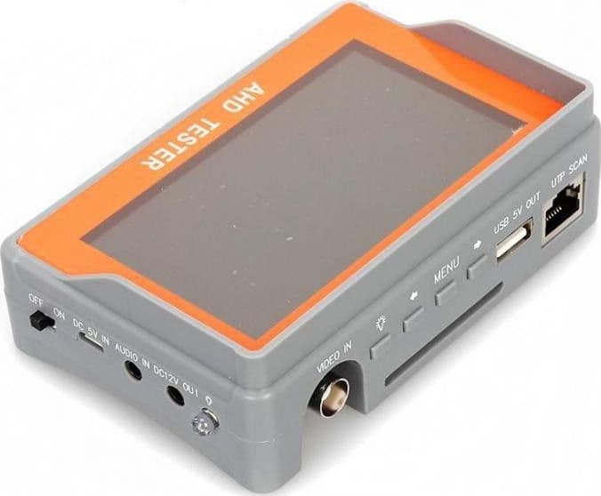 TESTER MONITOR TFT 4,3" TELECAMERE AHD DA POLSO BATTERIA INTERNA USCITA 12V UTP - 3
