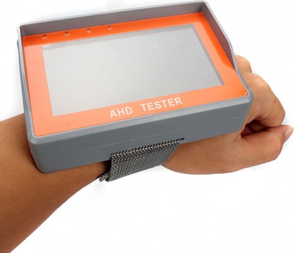 TESTER MONITOR TFT 4,3" TELECAMERE AHD DA POLSO BATTERIA INTERNA USCITA 12V UTP - 7