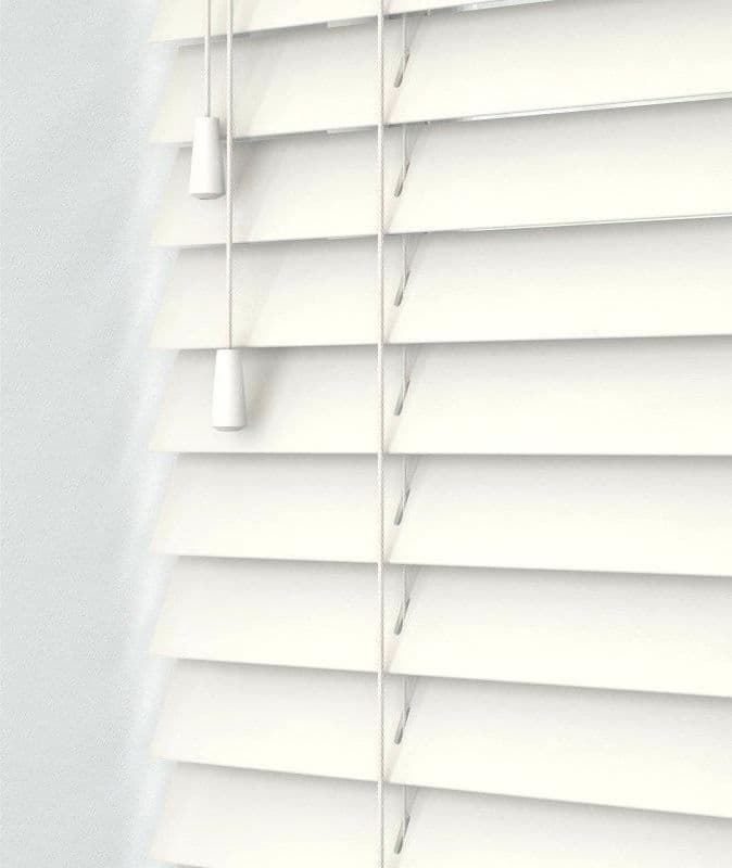 TENDA VENEZIANA DA INTERNO CASA SOLE EFFETTO LEGNO COLORE BIANCO 80X160CM