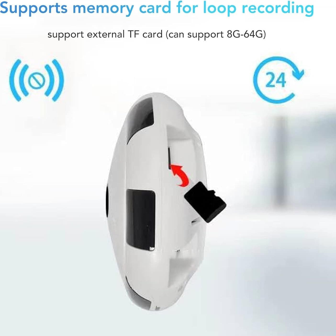 VIDEOCAMERA V380S IP SORVEGLIANZA PANORAMICA VR CAM 360° WIFI TELECAMERA - 6