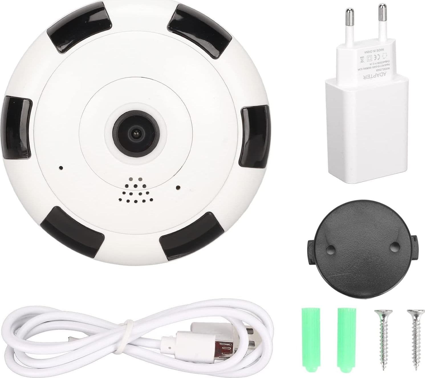 VIDEOCAMERA V380S IP SORVEGLIANZA PANORAMICA VR CAM 360° WIFI TELECAMERA - 8