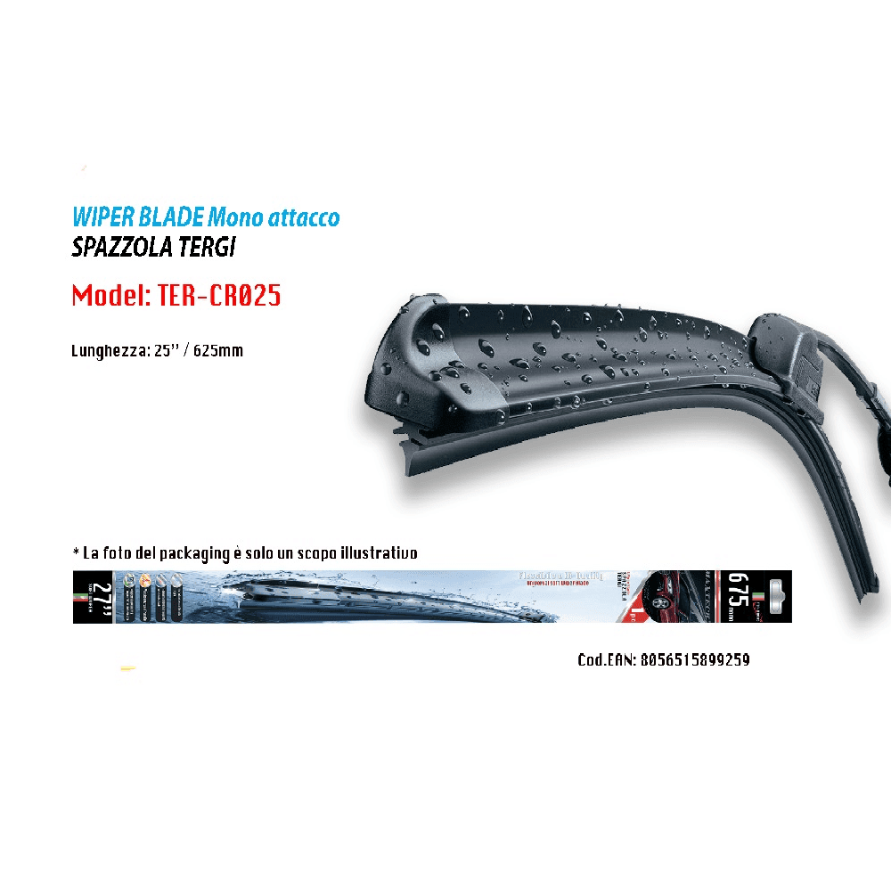 TERGICRISTALLO MORBIDO SPAZZOLA RICAMBIO PER AUTO MAXTECH DA 25” TER-CR025 - 2