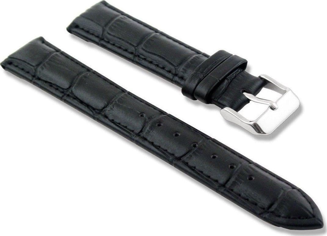 CINTURINO IN PELLE UNIVERSALE RICAMBIO PER OROLOGIO LARGHEZZA 16MM NERO