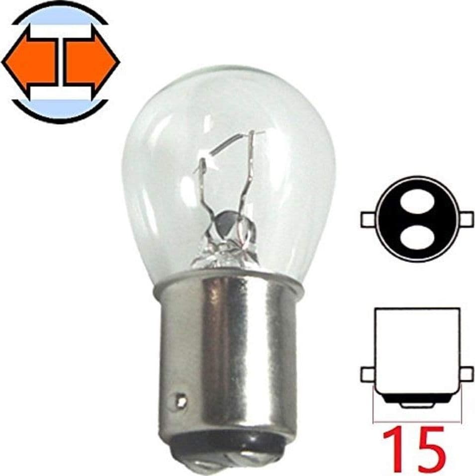LAMPADINE DI POSIZIONE BA15D G18 12V 10/5 WATT LAMPADINE LUMINOSE RICAMBIO AUTO - 2