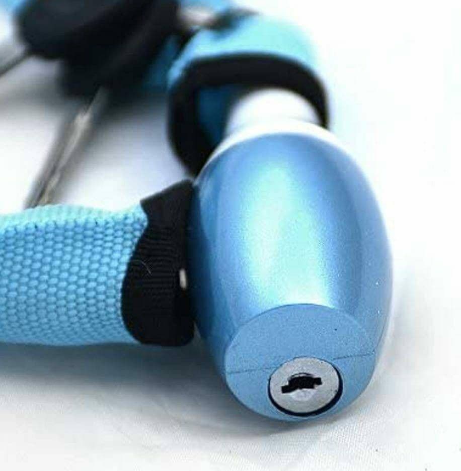 CATENA ANTIFURTO MOTO BICICLETTA CON LUCCHETTO CHIAVI ACCIAIO 120CM VARI COLORI - 3