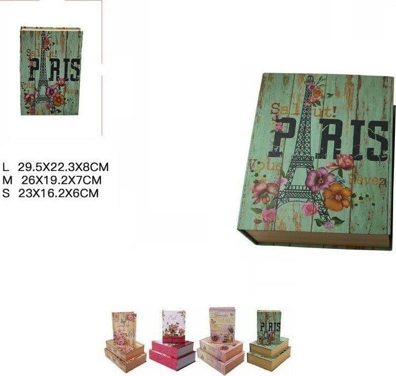 TRIS 3PZ SCATOLA BOX CONFEZIONE REGALO MATRIOSKA FANTASIA 3 MISURE - 2