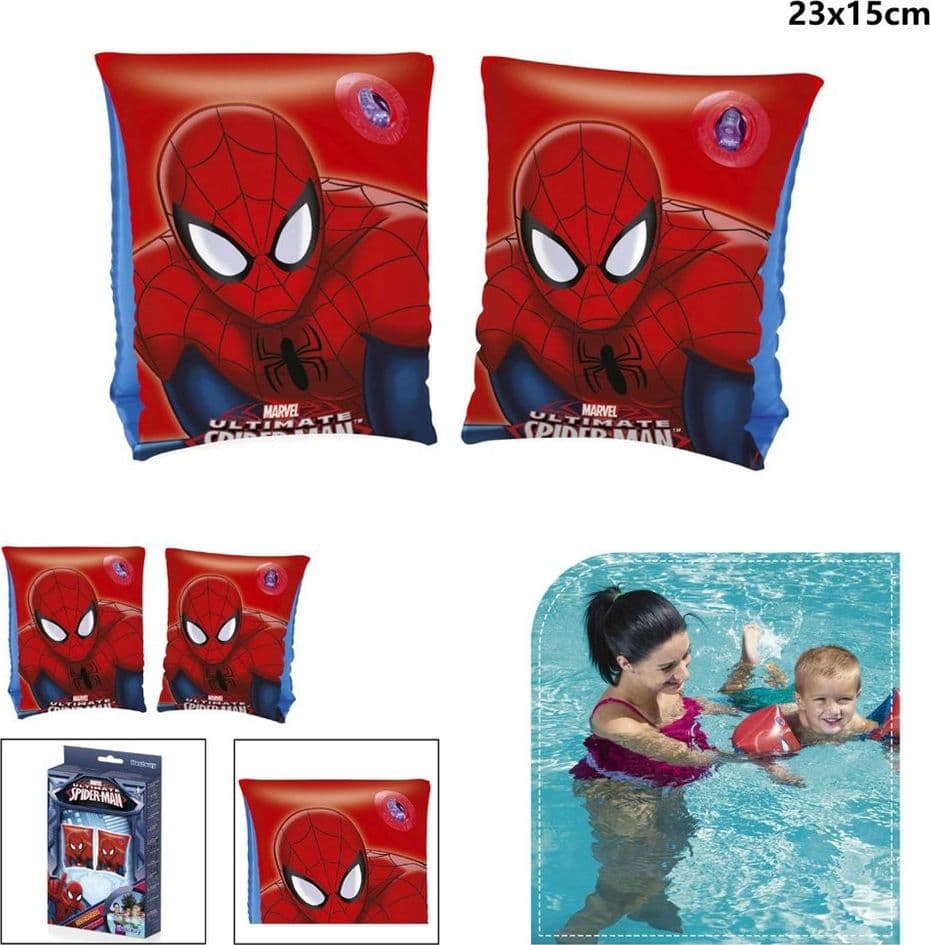 SPIDERMAN BRACCIOLI 23X15CM BAMBINI MARE GIOCHI SPIAGGIA PISCINA NUOTO 98001W - 2