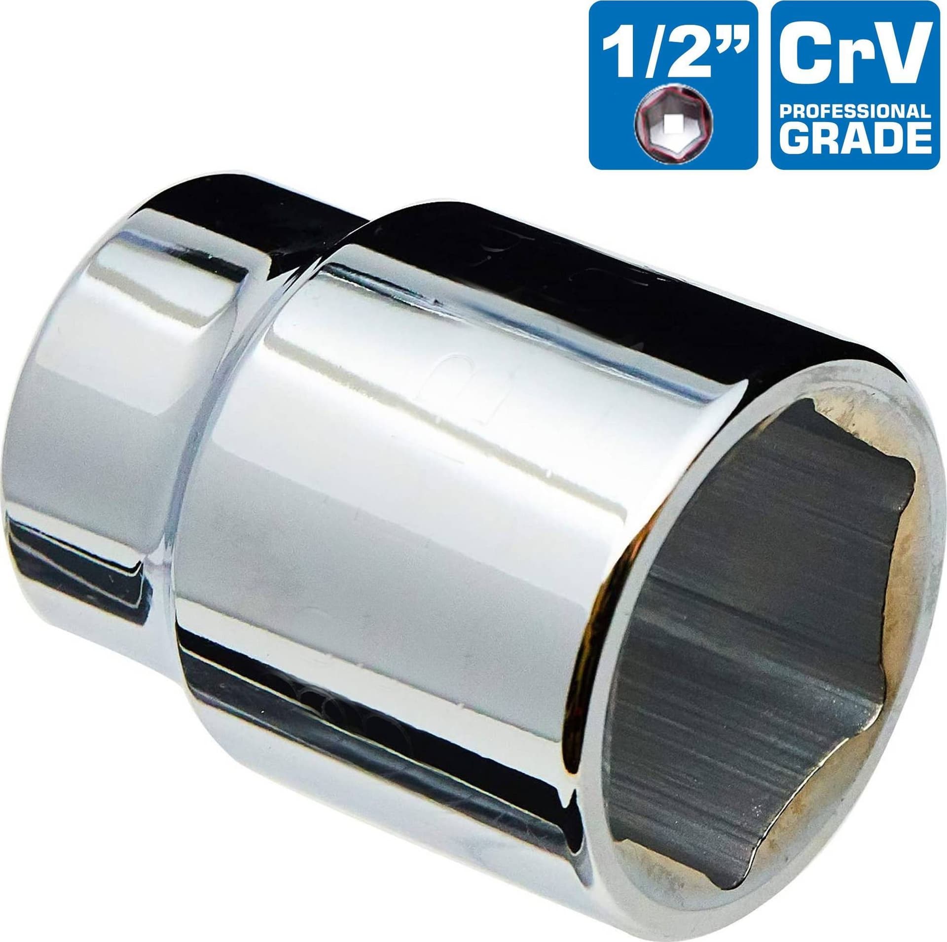 BUSSOLA BOCCOLA ESAGONALE CHIAVE SPANNER IN CROMO VANADIO 8 MM ATTACCO 1/2" - 2