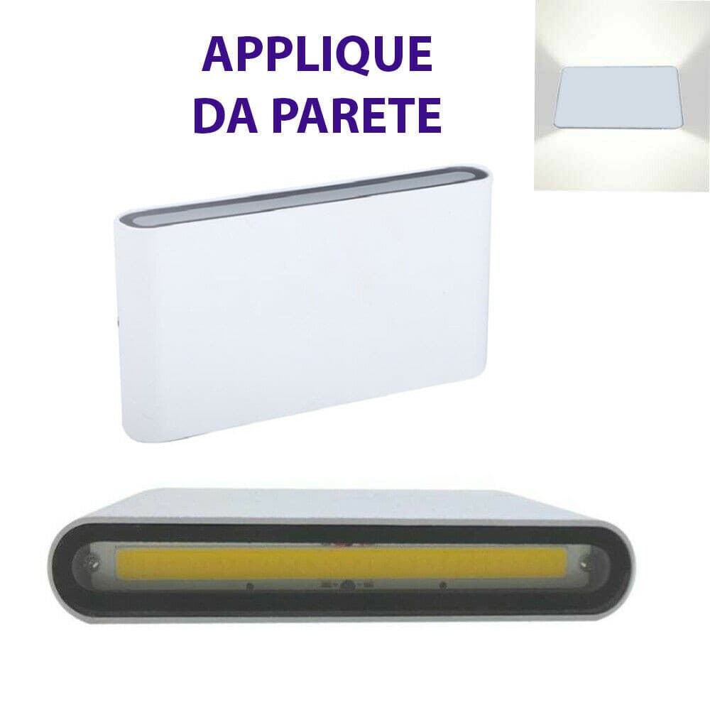 APPLIQUE PARETE DOPPIO FASCIO LED COB 10W FARETTO ESTERNO LUCE UP AND DOWN - 2