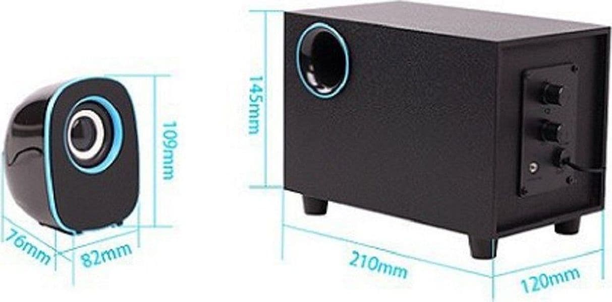 CASSE AUDIO 2.1 USB SPEAKER MUSICA PER PC MP3 TV AUX DESKTOP COMPUTER NOTEBOOK FT-H3 - 4