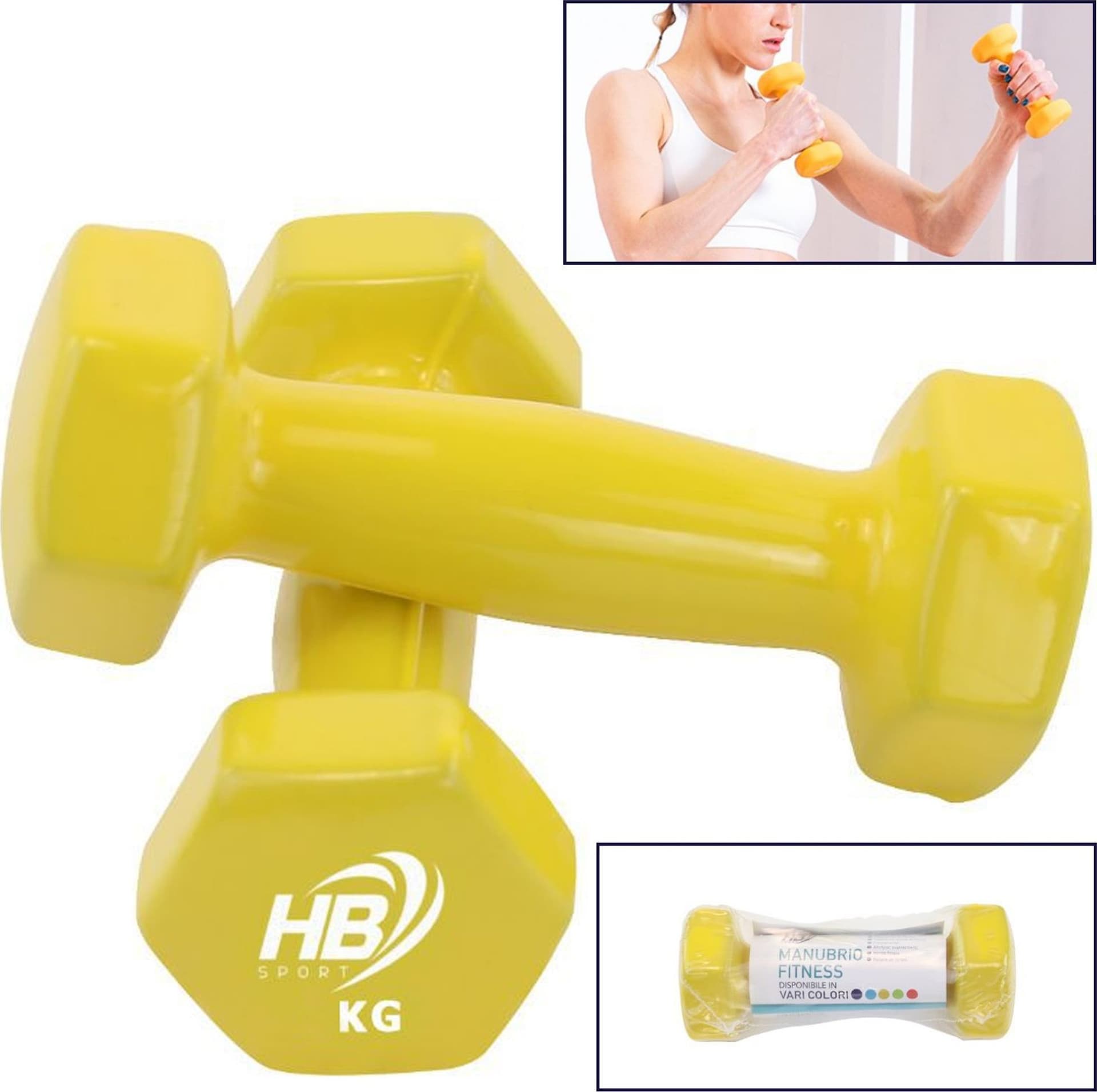 MANUBRIO SINGOLO PESI IN VINILE ALLENAMENTO ESERCIZI CASA PALESTRA WORKOUT FIT - 3