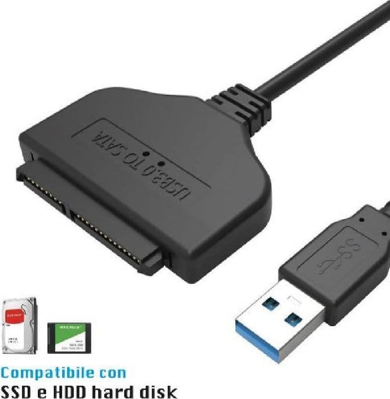CONVERTITORE CAVO ADATTATORE SATA USB 3.0 20CM SSD HDD HARD DISK MAXTECH SA-U3.0 - 6
