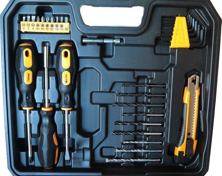 AVVITATORE 18V TRAPANO BATTERIA A LITIO 2 BATTERIE IN VALIGIA + ACCESSORI P104 - 8