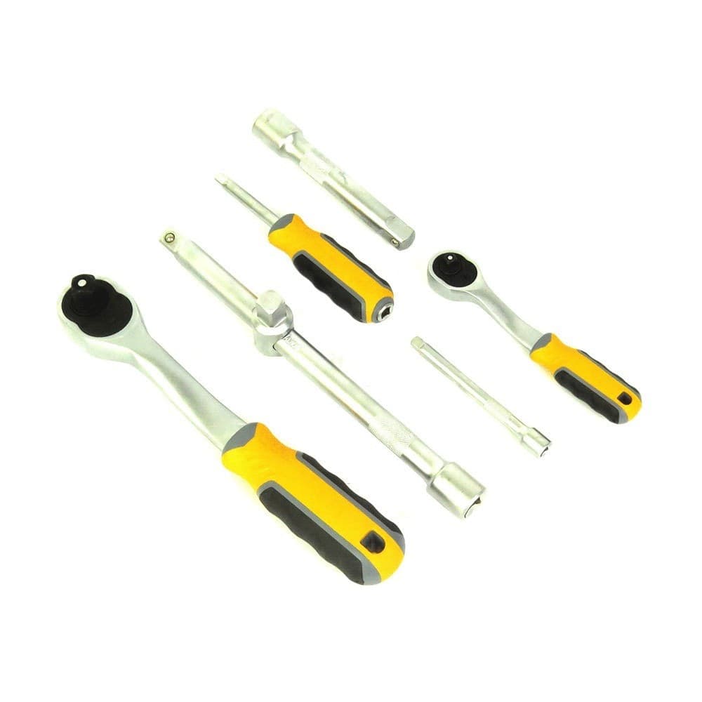 VALIGIA SET CHIAVI A BUSSOLA 73 PEZZI 1/2" 1/4" CHIAVI A CRICCHETTO REVERSIBILI - 5