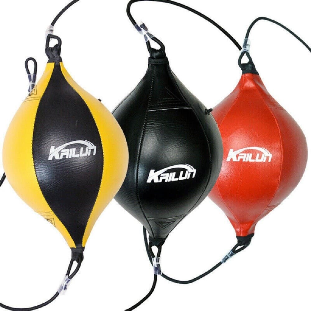 SACCO DA BOXE BORSA A SFERA A DOPPIA ESTREMITÀ IN PU PUNCH SPORT FITNESS ADULTI - 19