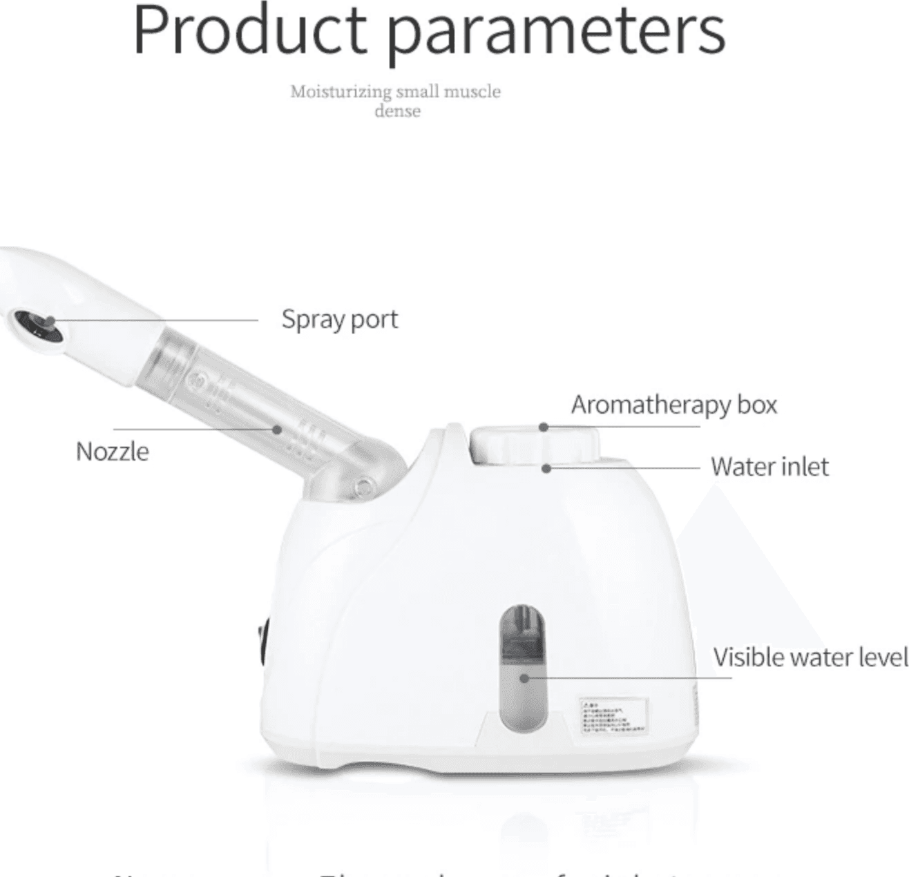 VAPORIZZATORE FACCIALE PORTATILE PULIZA VISO ESTETICA CON IDROCONTENITORE 400 W - 4