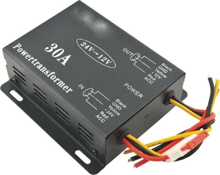 INVERTER CONVERTITORE AUTO DA 30A AMP DC DA 24V A 12V AUTO CAMION CAMPER - 3