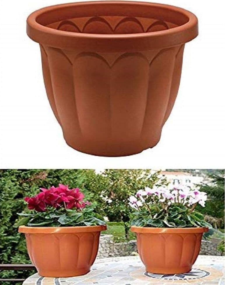 VASO FIORIERA CLASSICO DIAMETRO 18 CM IN PLASTICA PER PIANTE FIORI DA ESTERNO