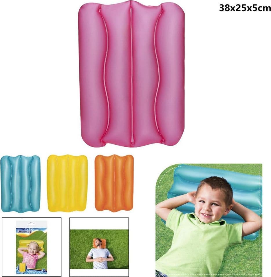 CUSCINO GONFIABILE POGGIATESTA VIAGGIO DA MARE SPIAGGIA PICNIC CAMPEGGIO 52127 - 14