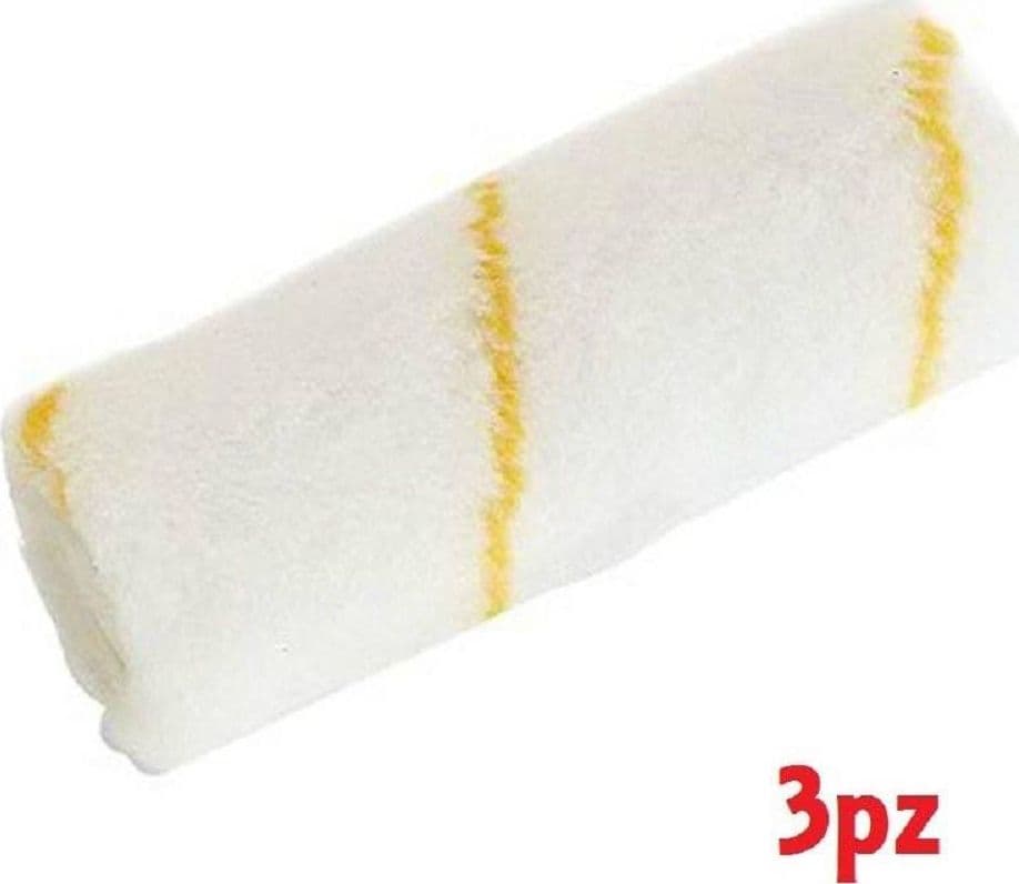 SET 3 PEZZI RICAMBIO RULLO MANUALE PER PITTURA PELO LUNGO LUNGHEZZA 10 CM - 2