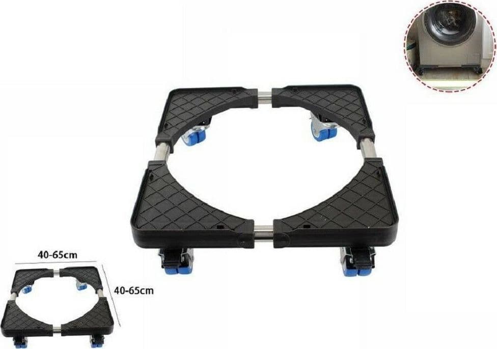 BASE MOBILE SUPPORTO PER FRIGO FRIGORIFERO LAVATRICE RUOTE CARRELLO 40-65CM 70585