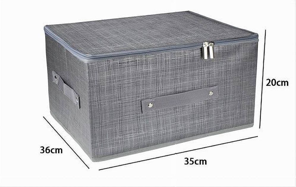 SCATOLA BOX SALVASPAZIO PORTATUTTO CONTENITORE ORGANIZER CERNIERA 79415 35X26X20CM - 4