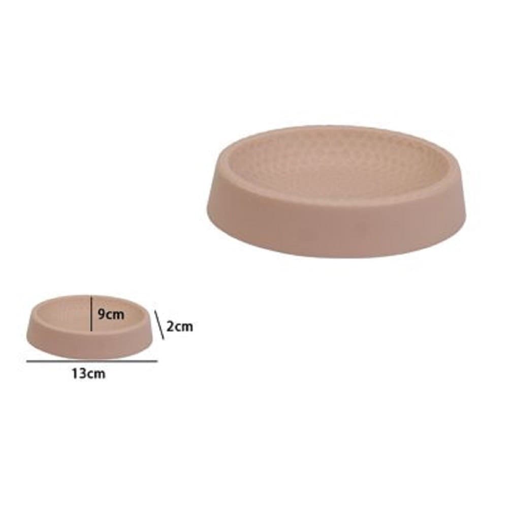 PIATTINO PER SAPONE DECORATO ROSA PORTASAPONETTA MODERNO ACCESSORI BAGNO 79784 - 2