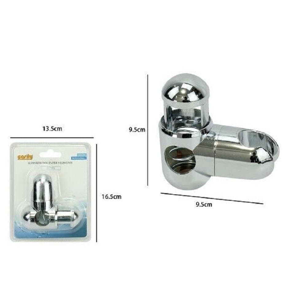 SUPPORTO DOCCETTA DOCCINO PER STAFFA ASTA SALISCENDI DOCCIA BAGNO 9.5 CM 79354 - 2