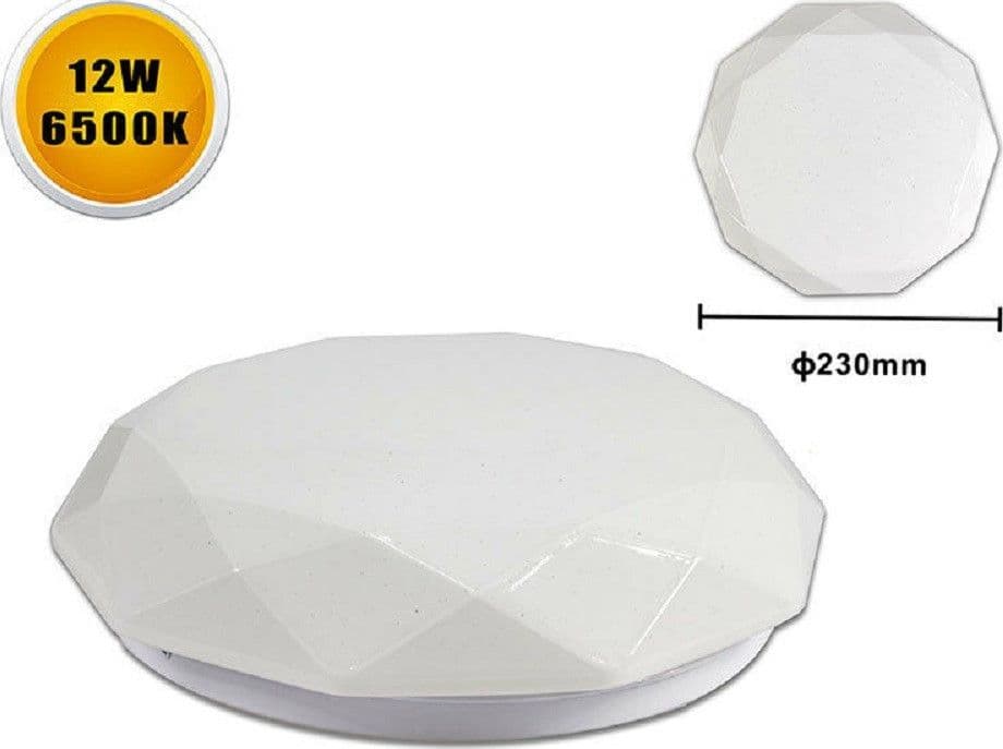 PLAFONIERA SOFFITTO LAVORATA 12 WATT 24 LED SMD 5730 LUCE 3000K 4000K 6500K C-02 - 4