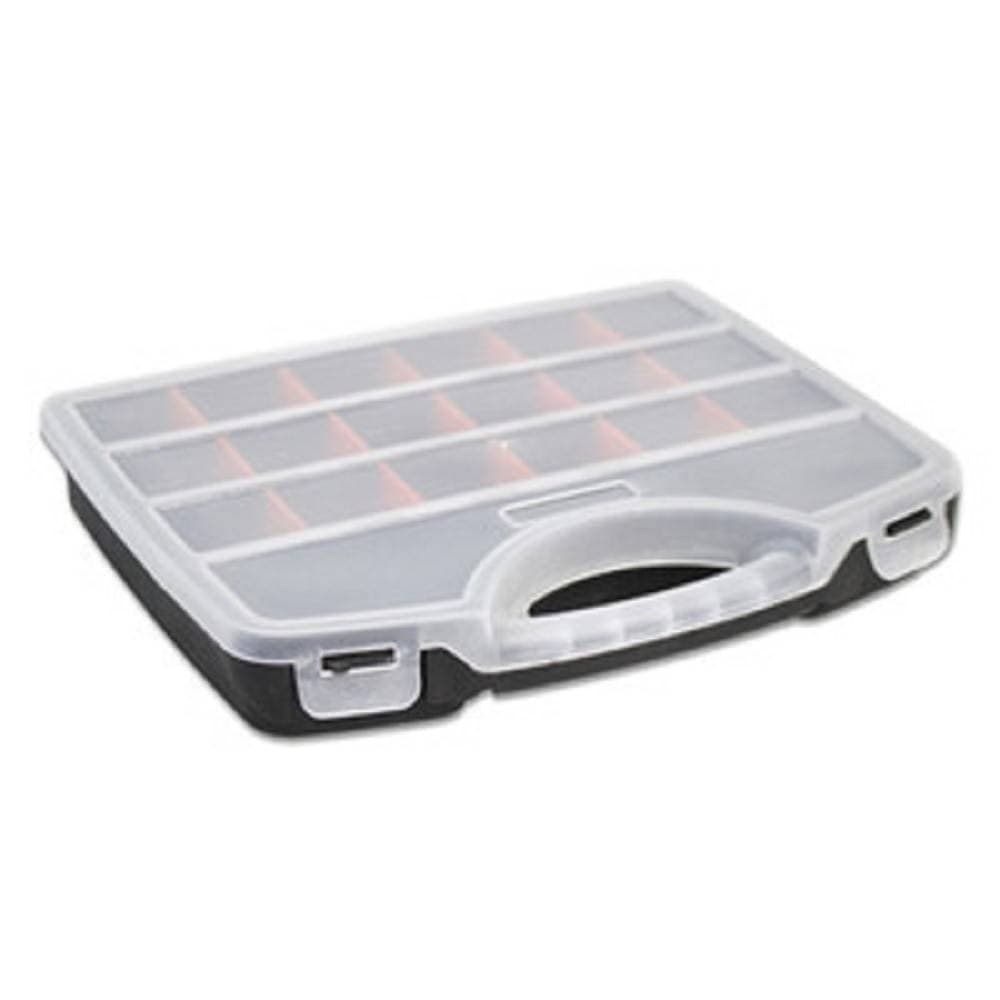 CASSETTA PORTA UTENSILI 20 SCOMPARTI VALIGETTA PLASTICA ATTREZZI ORGANIZER ACCESSORI - 4
