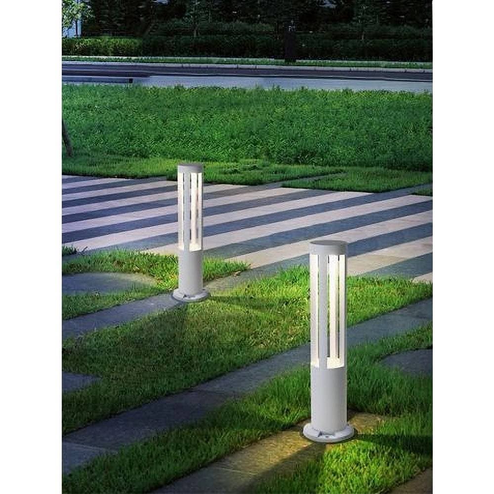 LAMPIONE GIARDINO LAMPADA 12W LED TERRA ESTERNO LAMPIONCINO VIALETTI BIANCO ES28 - 5