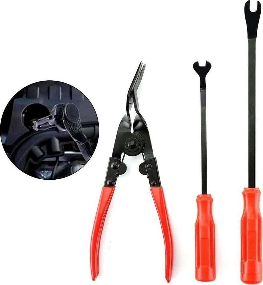 SET 19 PZ SMONTAGGIO RIMOZIONE PANNELLI PORTIERE CLIP AUTO STEREO CRUSCOTTO 19PZ - 3