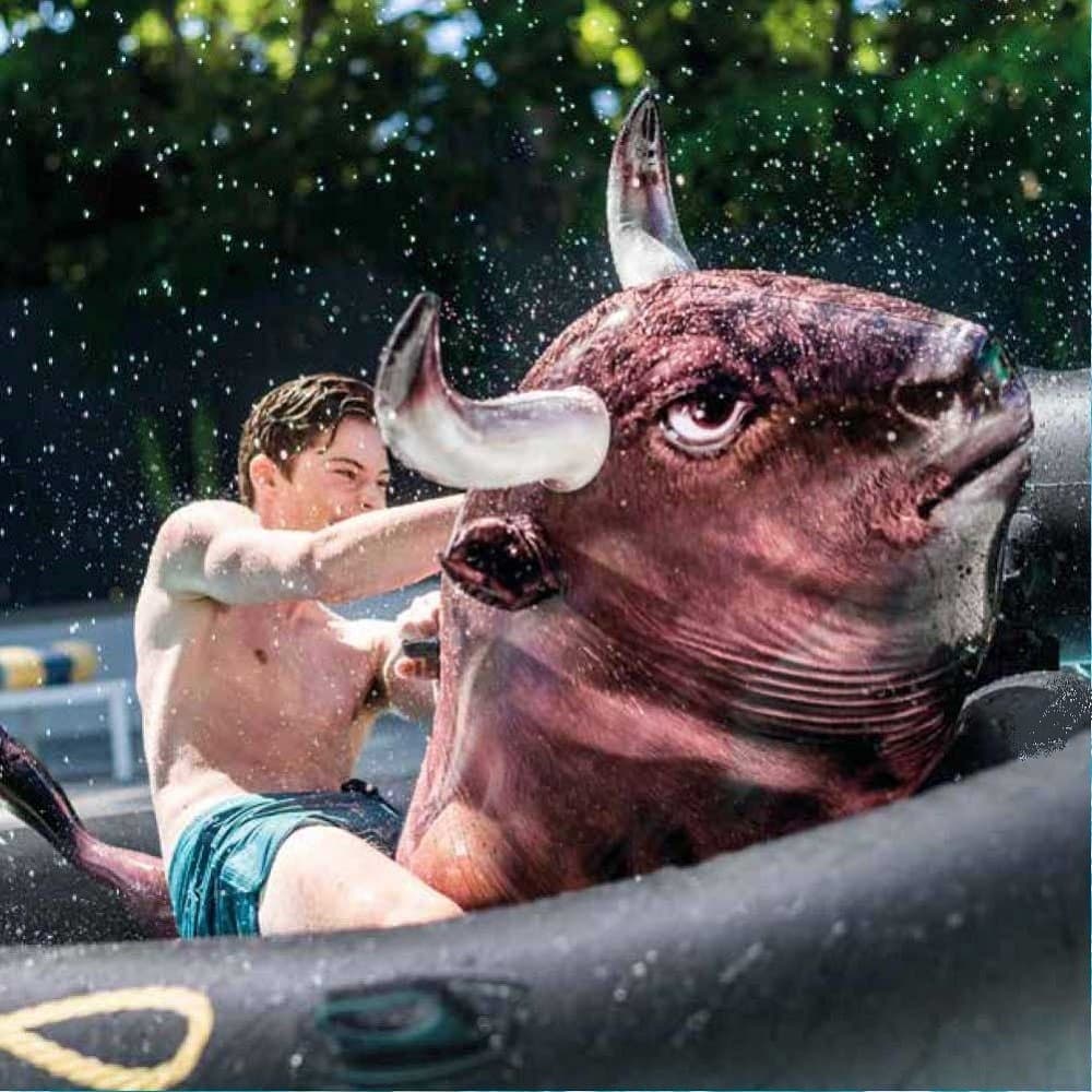 GIOCO TORO SCATENATO GONFIABILE INFLATABULL MARE PISCINA 239 X 196 X 81 CM - 4
