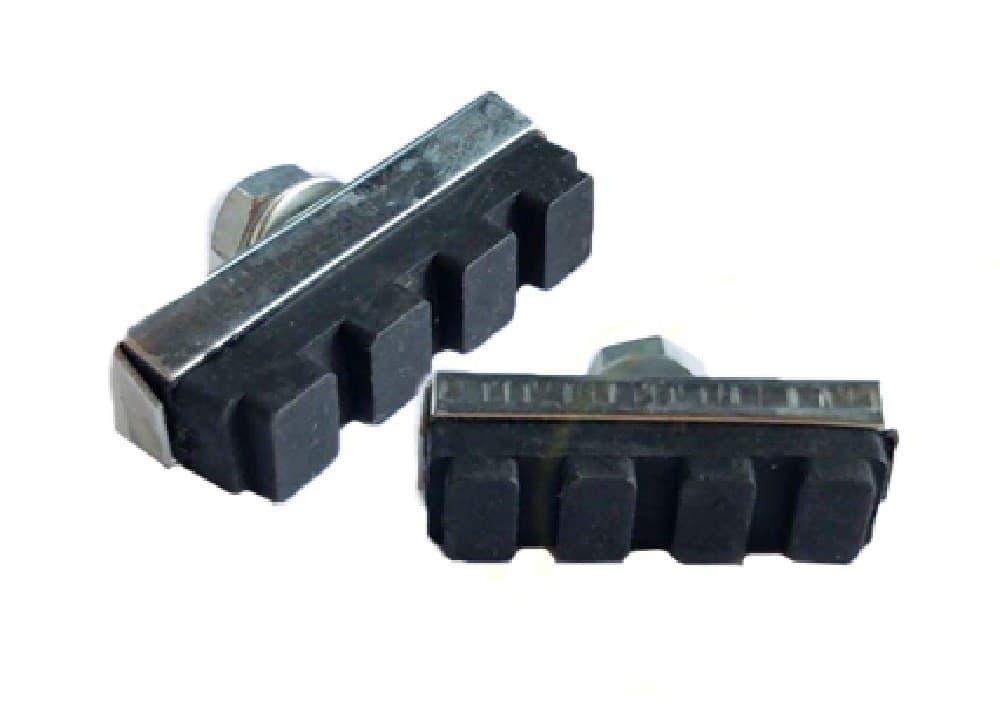 KIT 2 PZ PASTIGLIE PATTINI PER FRENI BICI DA 40MM CON ATTACCO UNIVERSALE XC-1644 - 2