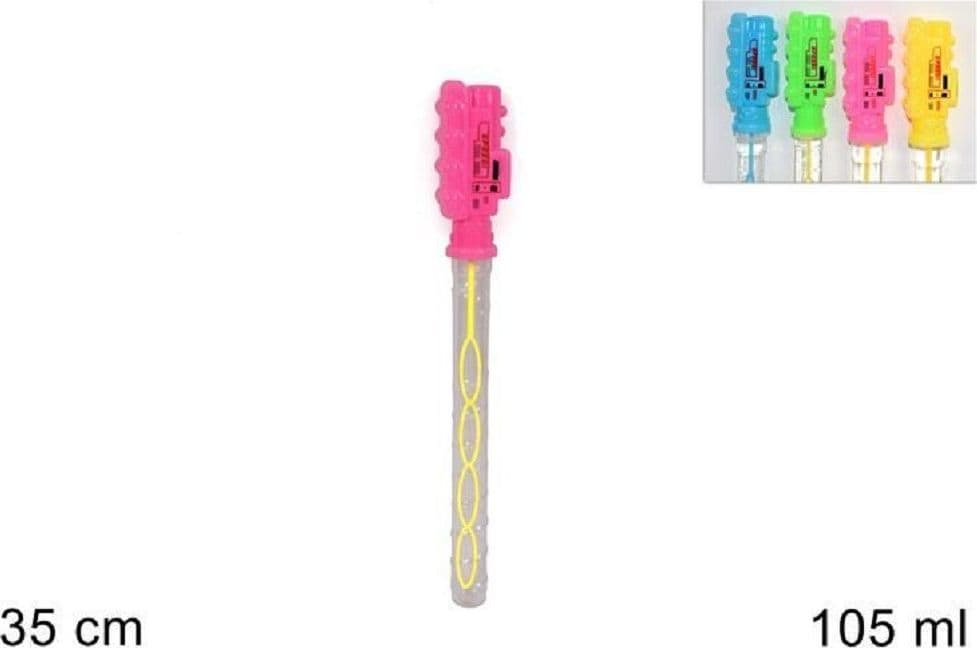 SET 2 BOLLE SAPONE 105ML SPADA FORMA TRENO GIOCO DIVERTIMENTO BAMBINI 35CM PARTY - 2
